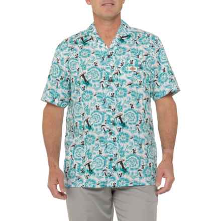 Dickies Roseburg Shirt - Short Sleeve in Blue Gardening Floral Print