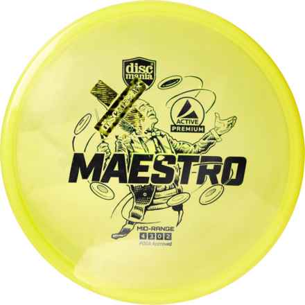 Discmania Active Premium Misprint Midrange Golf Disc in Yellow/Black/Green Cross