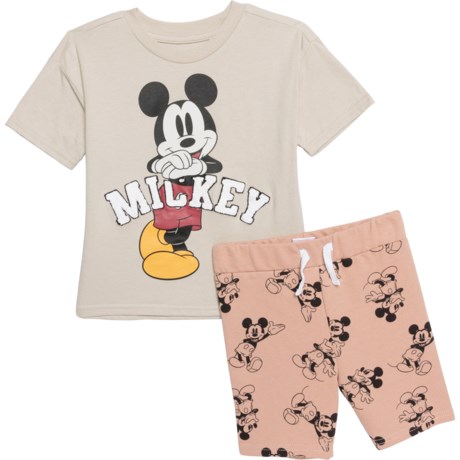 Disney Infant Boys Mickey Mouse T-Shirt and Shorts Set - Short Sleeve in Multi