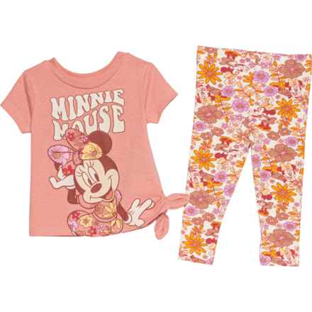 Disney Infant Girls Minnie Mouse T-Shirt and Leggings Set - Short Sleeve in Multi