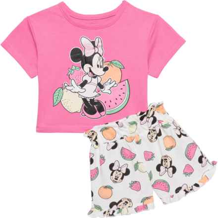 Disney Infant Girls Minnie Mouse T-Shirt and Shorts Set - Short Sleeve in Multi