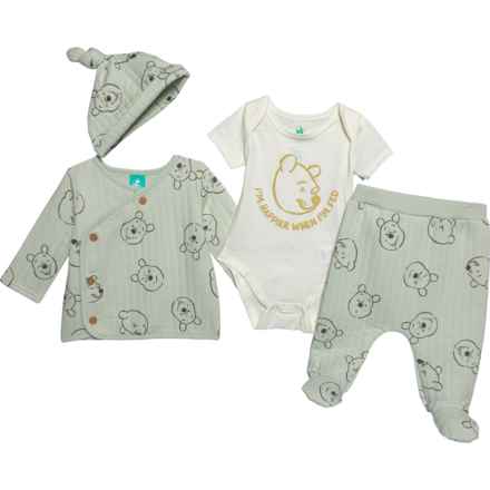 Disney Infant Girls Pooh Bear Jacket, Pants and Baby Bodysuit Set - 3-Piece, Short Sleeve in Multi