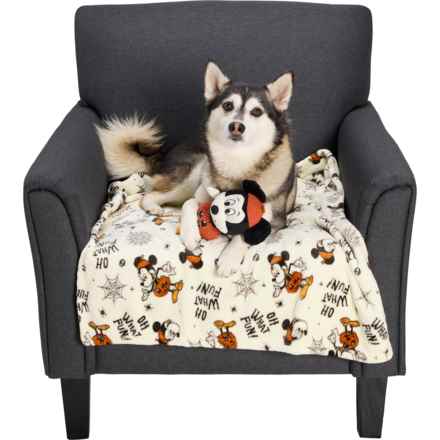 Disney Mickey Mouse Printed Dog Blanket and Toy Set in Mickey Pumpkin