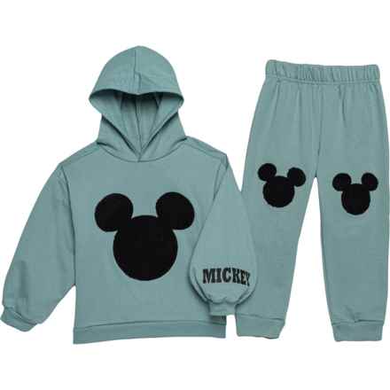 Disney Toddler Boys Mickey Mouse Chenille Patch Hoodie and Joggers Set in Multi