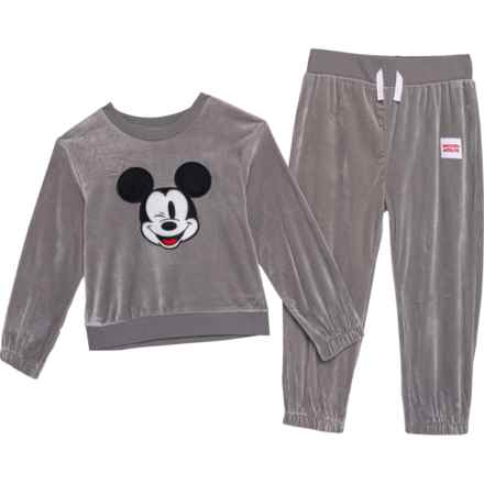 Disney Toddler Boys Mickey Mouse Ribbed Velour Shirt and Pants Set - Long Sleeve in Multi