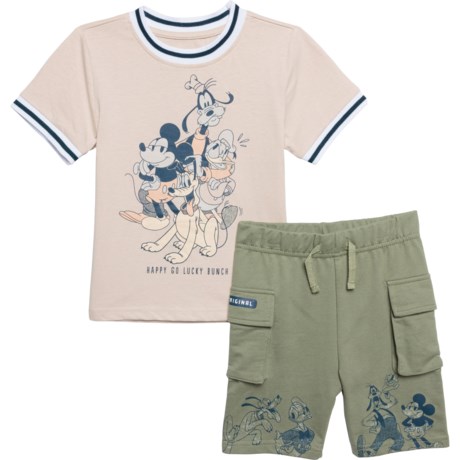 Disney Toddler Boys Mickey Mouse T-Shirt and Shorts Set - Short Sleeve in Multi