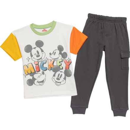 Disney Toddler Boys Mickey Shirt and Cargo Joggers Set - Short Sleeve in Multi