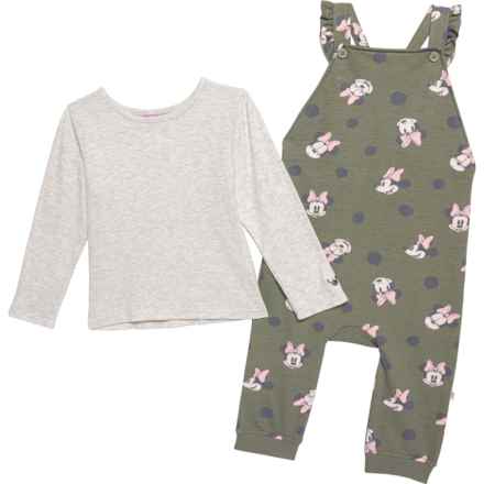 Disney Toddler Girls Minnie Mouse Overalls and Shirt Set - Long Sleeve in Multi