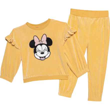 Disney Toddler Girls Minnie Mouse Ruffle Sweatshirt and Pants Set in Multi