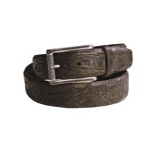 Distefano Distressed Belt - Caiman Crocodile Leather (For Men) in Chocolate - Closeouts