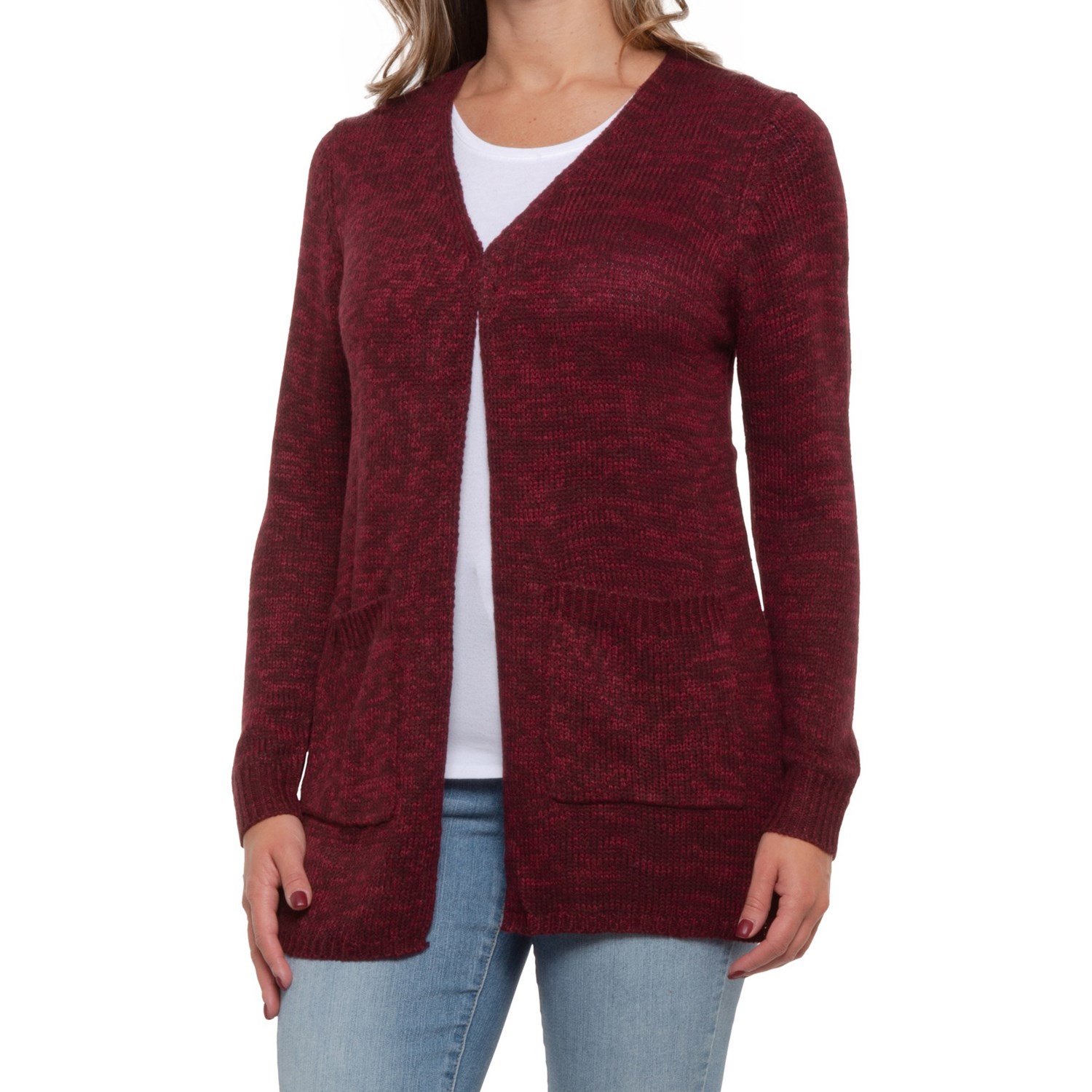 wine cardigan sweater