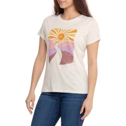 DNU - MOUNTAIN & ISLES Sunny Rays Path Graphic T-Shirt - Short Sleeve in Oatmeal Heather