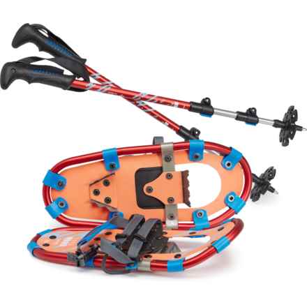 DNU** Nor'East Outdoors DNU** Junior Aluminum Snowshoe Kit - 7x16” (For Boys and Girls) in Red