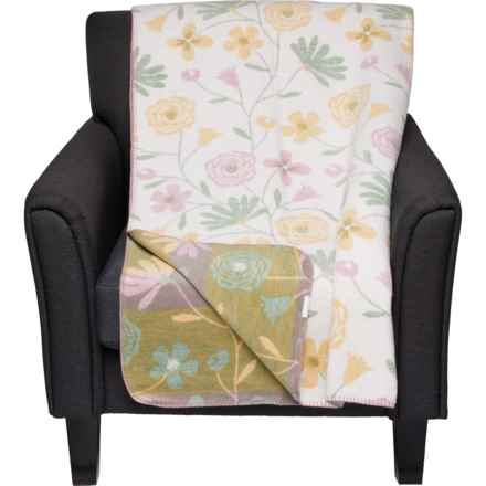 Docofil Made in Portugal Floral Brushed Cotton Throw Blanket - 51x67” in Multi