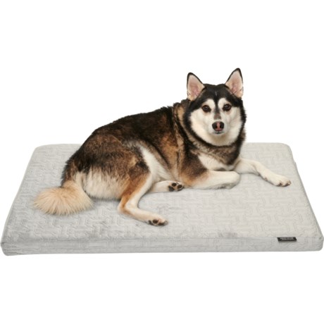 Doggy Décor Micro Velvet Memory Foam Dog Crate Mat in Gray