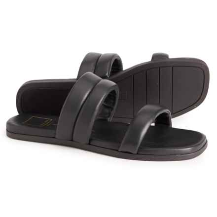Dolce Vita Made in Italy Adore Puffy Band Slide Sandals - Leather (For Women) in Black