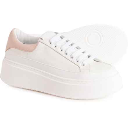 Dolce Vita Made in Italy Wyett Platform Sneakers - Leather (For Women) in White / Tan