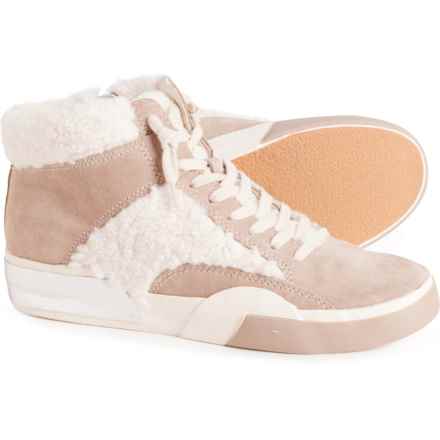 Dolce Vita Zilvia Plush High-Top Sneakers - Suede (For Women) in Taupe Multi Suede