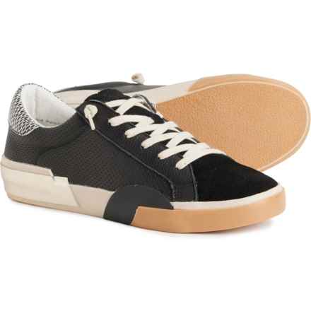 Dolce Vita Zina Court Sneakers - Leather (For Women) in Black Silver