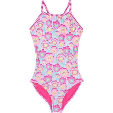 Dolfin Big Girls Uglies Mixed Print One-Piece Swimsuit - UPF 50+ in Poppies