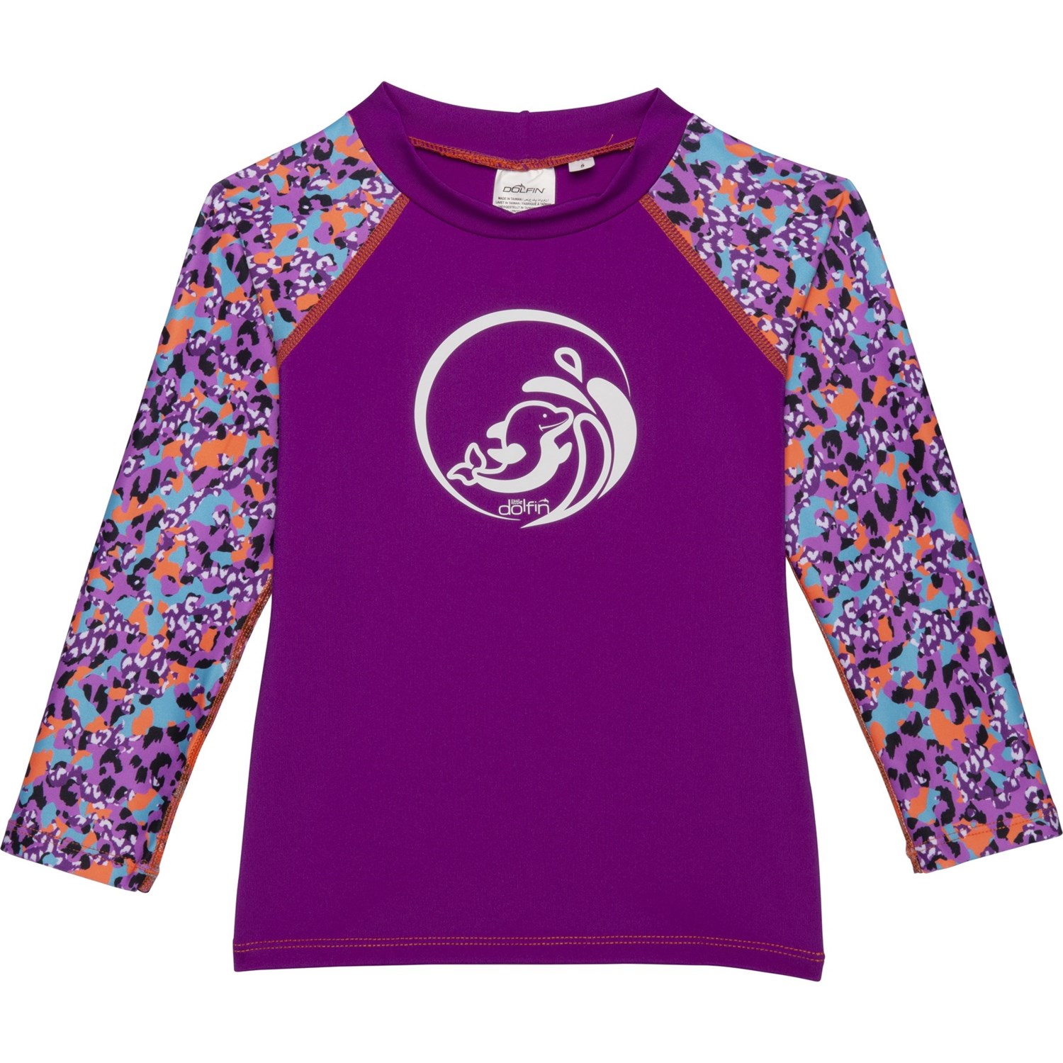 Dolfin Mock Neck Rash Guard (For Toddler Girls) - Save 50%