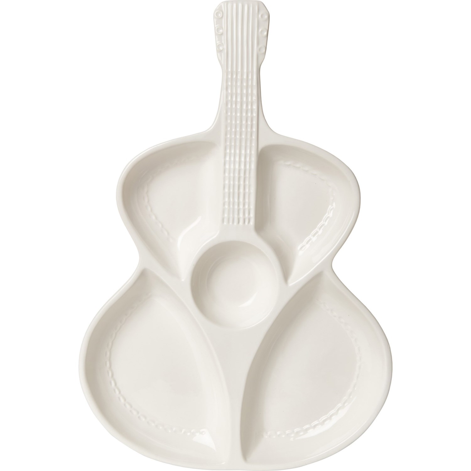 Dolly Parton GuitarShaped Chip and Dip Platter Ceramic, 15.75x10.47