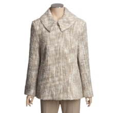 Donegal Design Mohair Boucle Jacket (For Women) in Beige/Natural Marbled - Closeouts