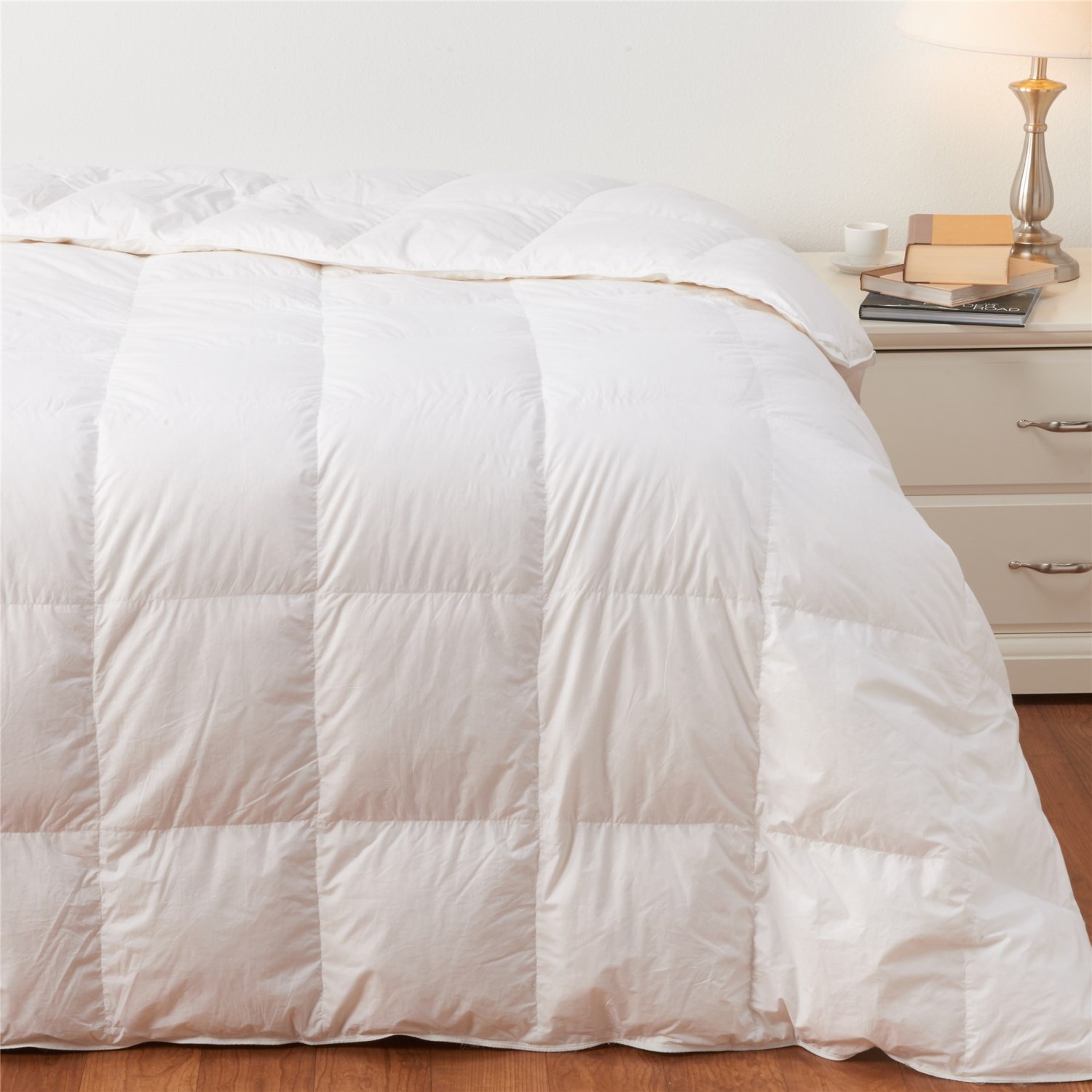 Down Inc 370 Tc Baffle Box Stitch Snow White Down Duvet Insert Queen Save 50