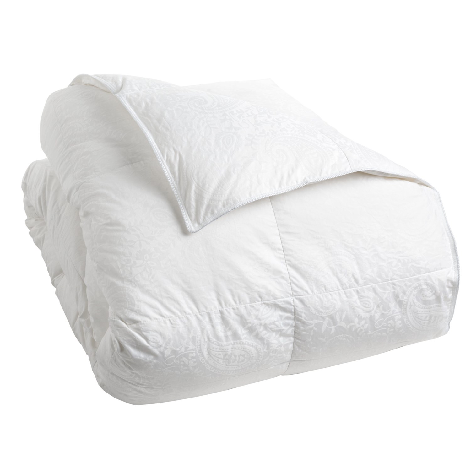 Down Inc. Premium White Duck Down Paisley Comforter   King, Medium Weight 48