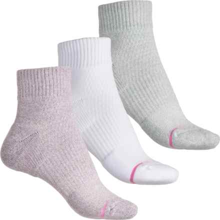 DR MOTION Basic Compression Socks - 3-Pack, Quarter Crew (For Women) in Sage