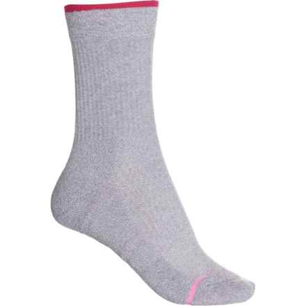DR MOTION Basic Outdoor Compression Everyday Socks - Crew (For Women) in Light Grey Marl