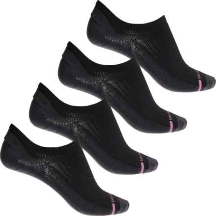 DR MOTION Everday Basic Compression Liner Socks - 4-Pack, Below the Ankle (For Women) in Black