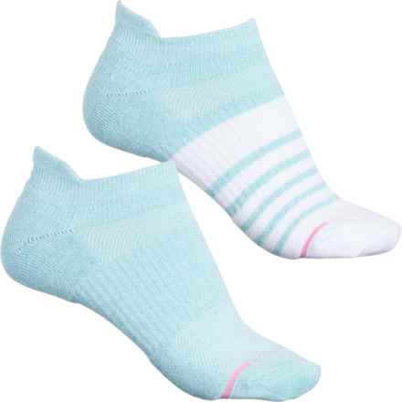 DR MOTION Everyday Compression Contrast Stripe Socks - 2-Pack, Ankle (For Women) in Blue Marl