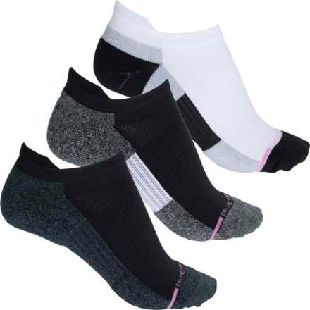 DR MOTION Everyday Compression Socks - 3-Pack, Ankle (For Women) in Wht/Blk