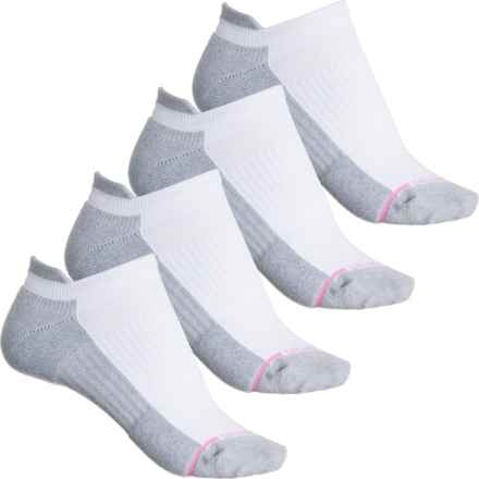 DR MOTION Everyday Compression Socks - 4-Pack, Ankle (For Women) in White