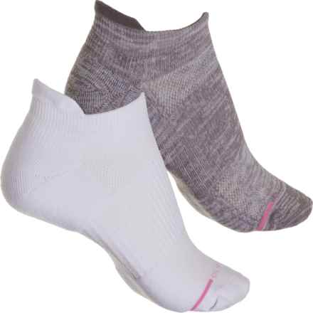 DR MOTION Free Feed Everyday Compression Socks - 2-Pack, Ankle (For Women) in Lt Grey