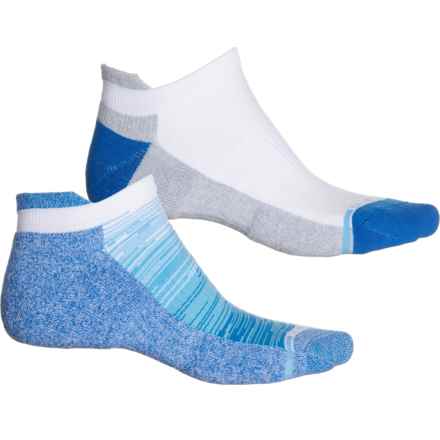 DR MOTION Ombre Compression Socks - 2-Pack, Ankle (For Men) in Wht/Blue