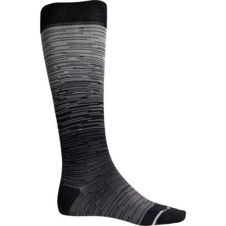 DR MOTION Ombre Wave Compression Socks - Over the Calf (For Women) in Black/Grey