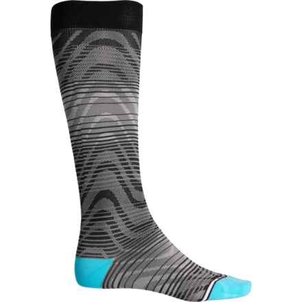 DR MOTION Ombre Wave Compression Socks - Over the Calf (For Women) in Black
