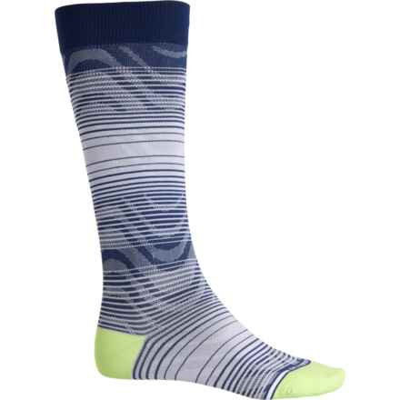 DR MOTION Ombre Wave Compression Socks - Over the Calf (For Women) in Blue