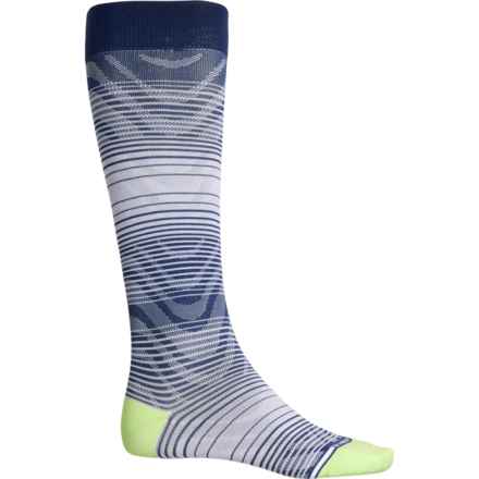 DR MOTION Ombre Wave Compression Socks - Over the Calf (For Women) in Navy/Blue