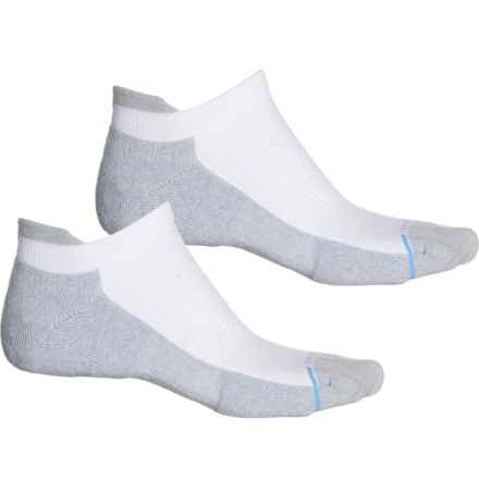 DR MOTION Solid Basic Ankle Compression Socks - 2-Pack, Ankle (For Men) in White