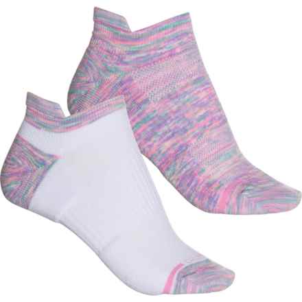DR MOTION Space-Dye Compression Socks - 2-Pack, Below the Ankle (For Women) in Purple