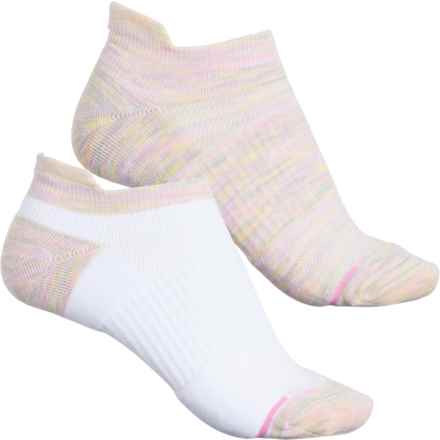DR MOTION Space-Dye Everyday Compression Socks - Ankle, 2-Pack (For Women) in Pale Yellow