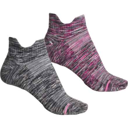 DR MOTION Space-Dye Outdoor Compression Socks - 2-Pack, Ankle (For Women) in Berry