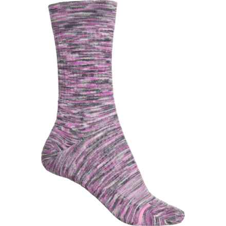 DR MOTION Space-Dye Outdoor Compression Socks - Crew (For Women) in Berry