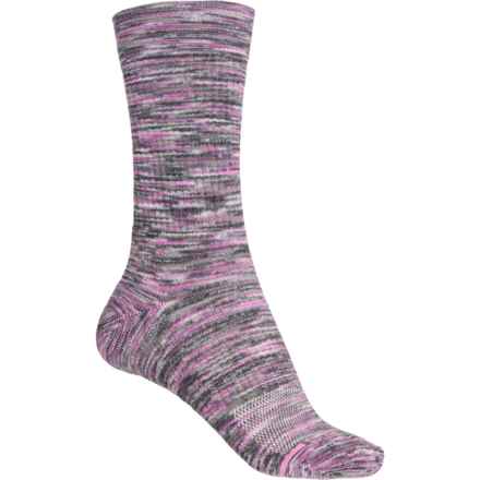 DR MOTION Space-Dye Outdoor Compression Socks - Crew (For Women) in Berry