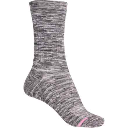 DR MOTION Space-Dye Outdoor Compression Socks - Crew (For Women) in Black/Grey