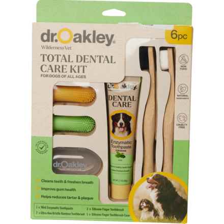 Dr. Oakley Total Care Dog Dental Kit - 6-Piece in Mint