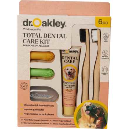 Dr. Oakley Total Care Dog Dental Kit - 6-Piece in Peanutbutter